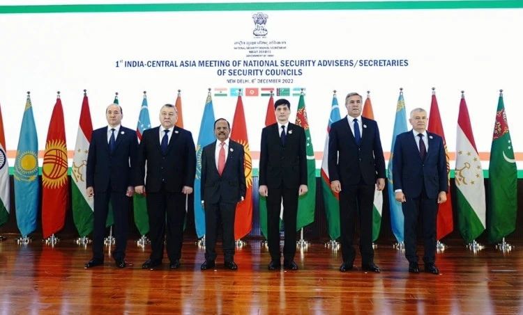 2022年12月，印度主办印度-中亚国家安全顾问会议。