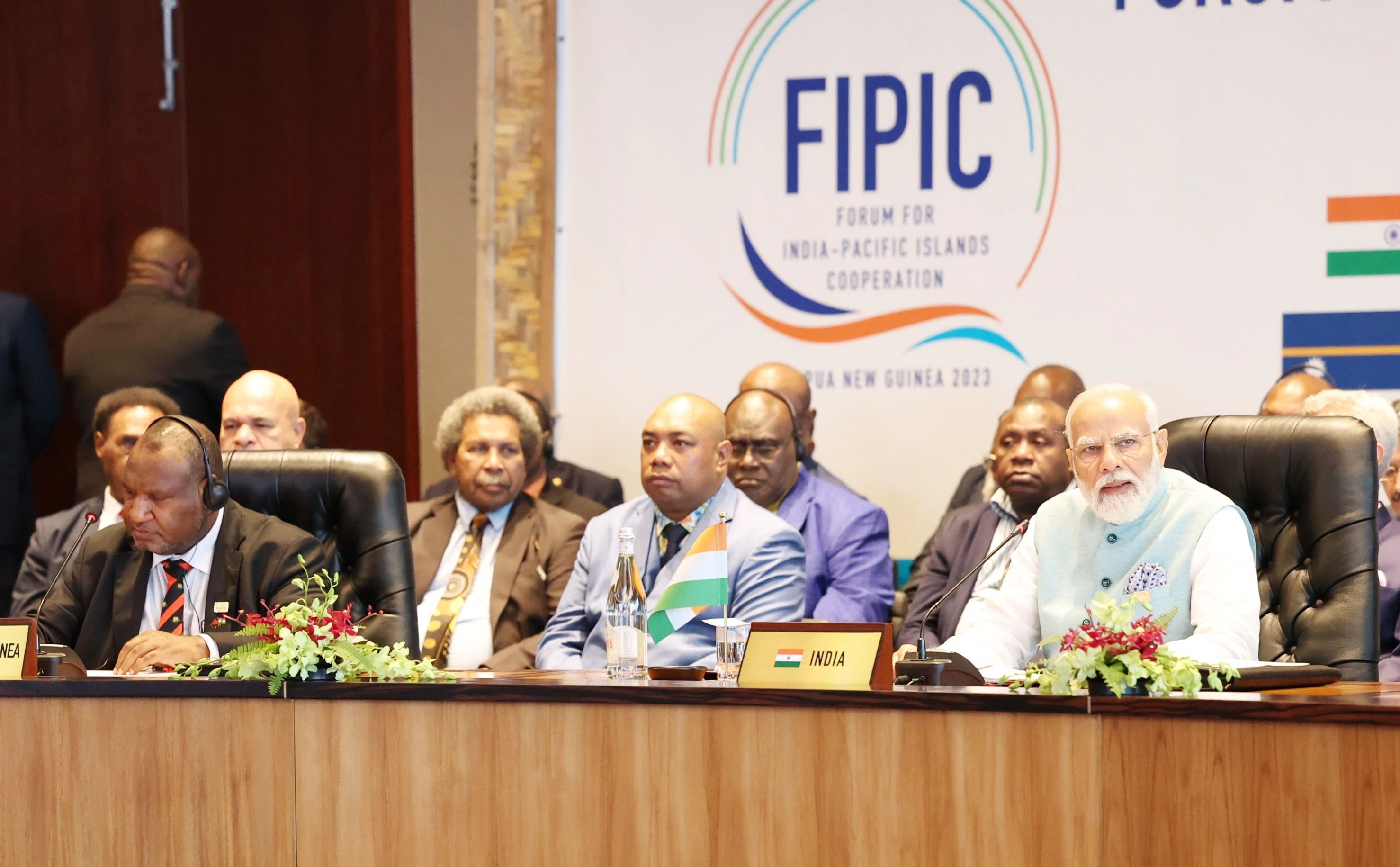 5月22日，印度总理莫迪参与第三届印度-太平洋岛国合作论坛（fipic）峰会。